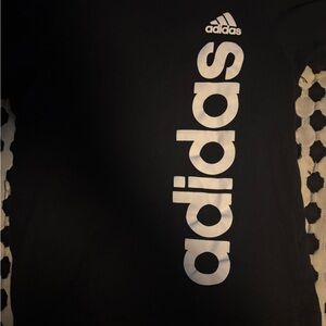 Adidas Black Tee with White Logo
